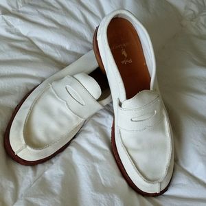Very comfortable like new Ralph Lauren nubuck shoes in white